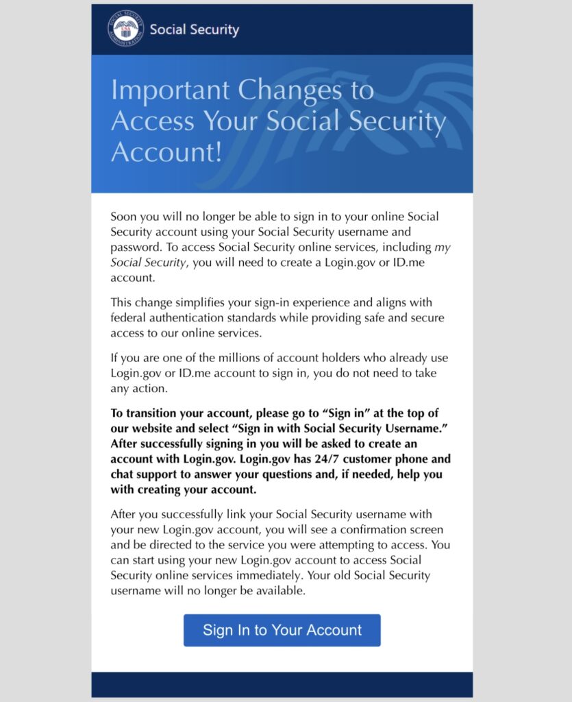 Social Security Email